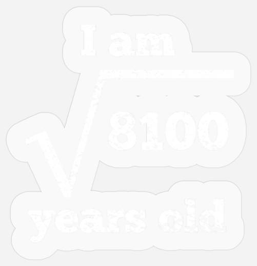 90th Birthday Square Root Stickers