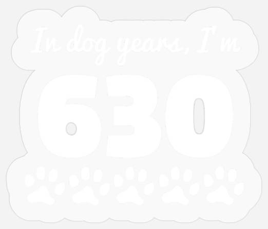 Dog Years 90th Birthday Stickers