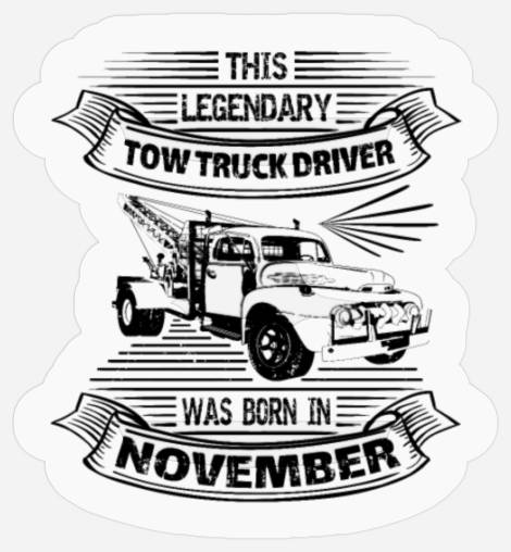 Towing service November birthday