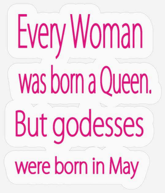 Women's May Birthday Stickers