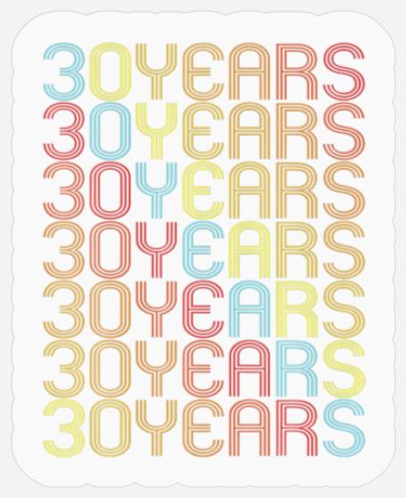 30Th Birthday Women Men 30Th Birthday Stickers