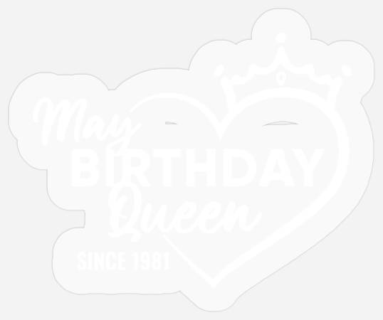 May Birthday Queen Stickers
