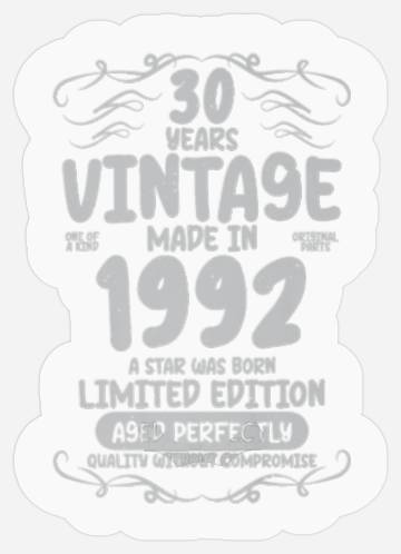 Vintage 30Th Birthday T 30Th Birthday Stickers