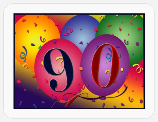 Happy 90th Birthday balloons Stickers